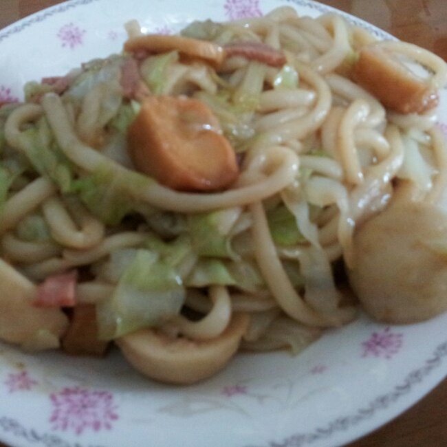 海鲜蔬菜乌东面