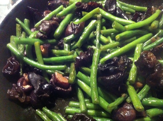 香菇炒四季豆