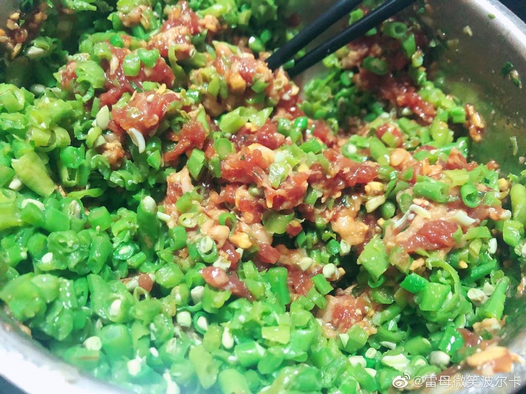 豇豆鲜肉馅的大包子