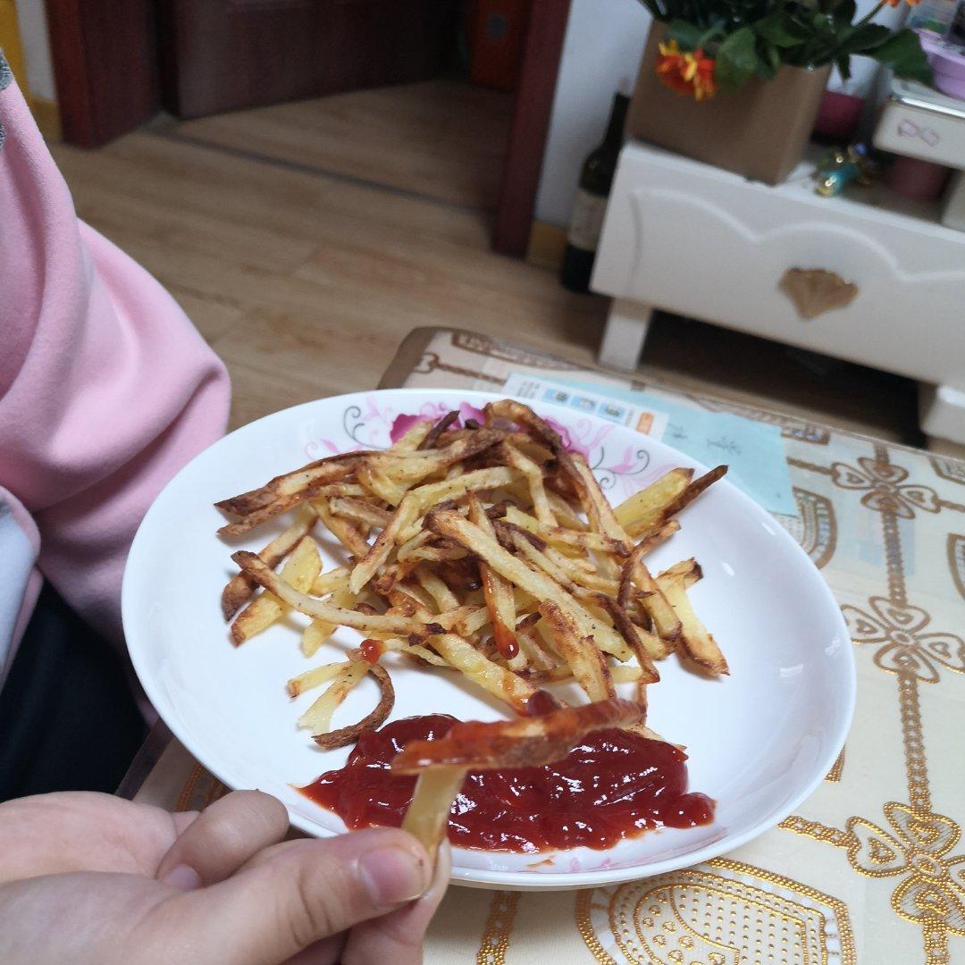 空气炸锅薯条&不用速冻版&超快手 现做现吃