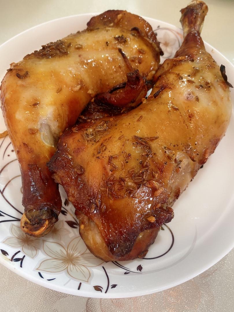 马太太love做的北鼎烤箱食谱无油喷香脆皮烤鸡腿儿美味减脂餐
