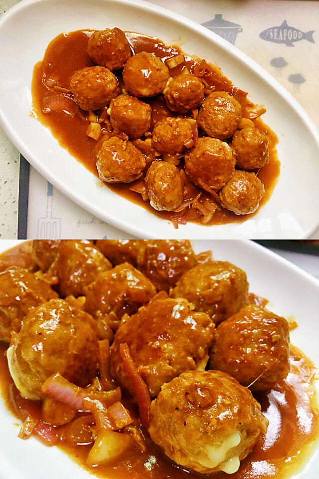 食肉兽的快乐！（生酮keto）低碳者都吃点啥-辣味/原味BBQ烧烤酱烩爆浆芝心大肉丸/低碳断糖生酮芝士丸子/狮子头/四喜丸子/糖醋丸子/焦溜丸子