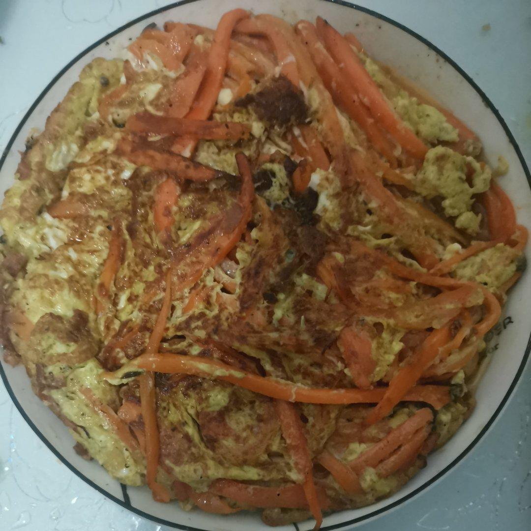 胡萝卜葱花鸡蛋饼