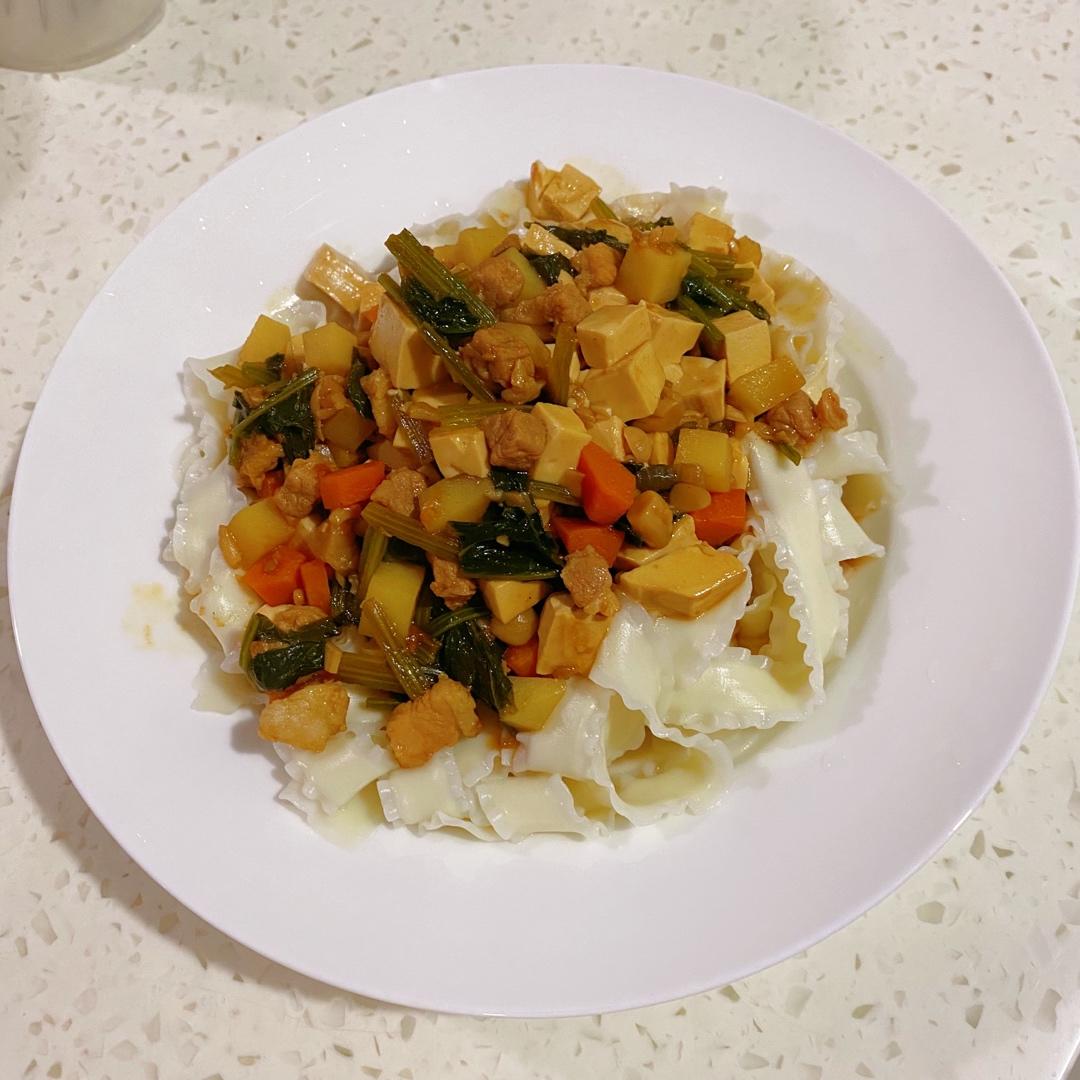 手工菠菜臊子面