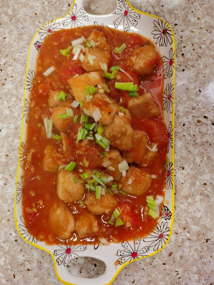 番茄鱼巴沙鱼（也可以用番茄龙利鱼），番茄酱汁超浓郁，营养又下饭！