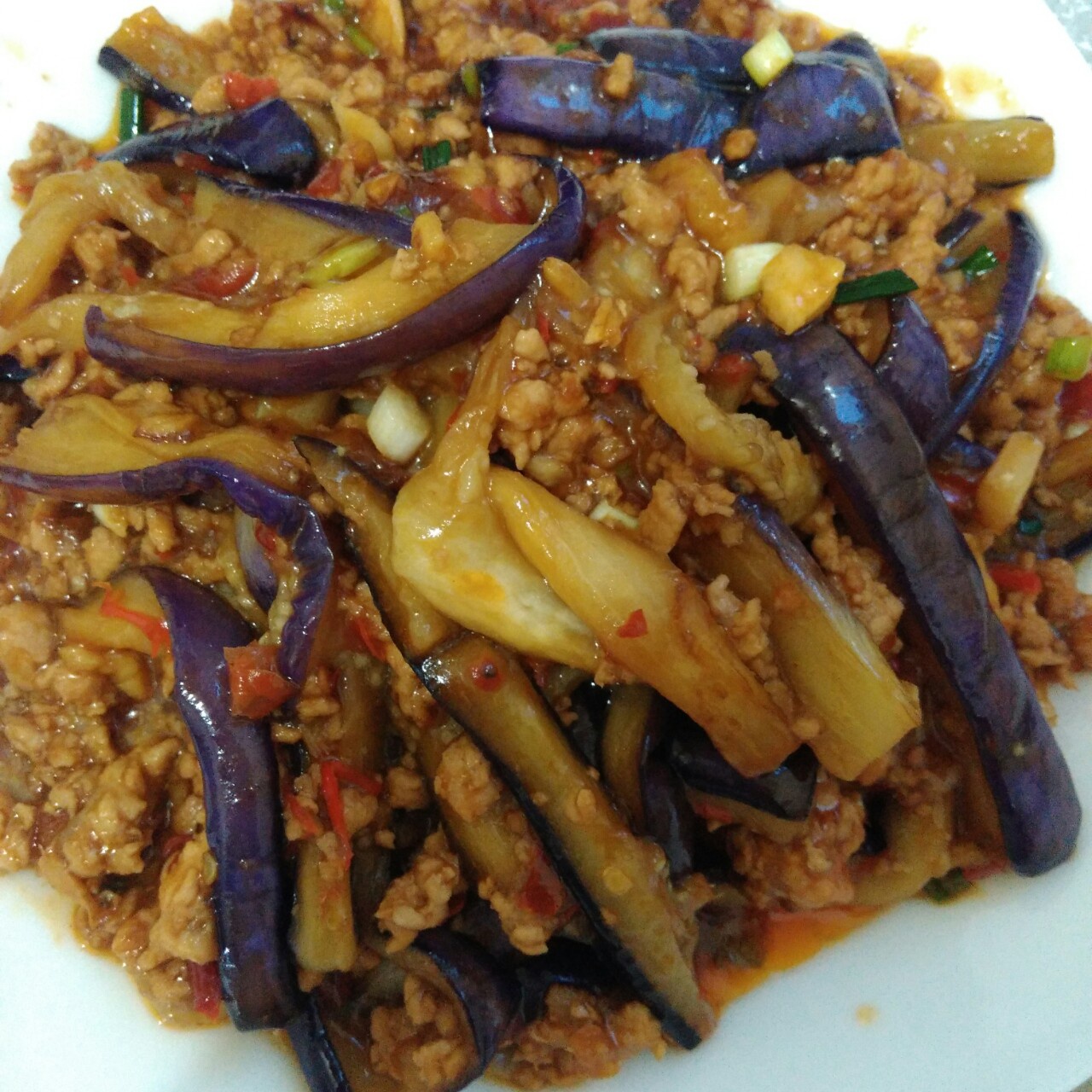 红烧肉沫茄子
