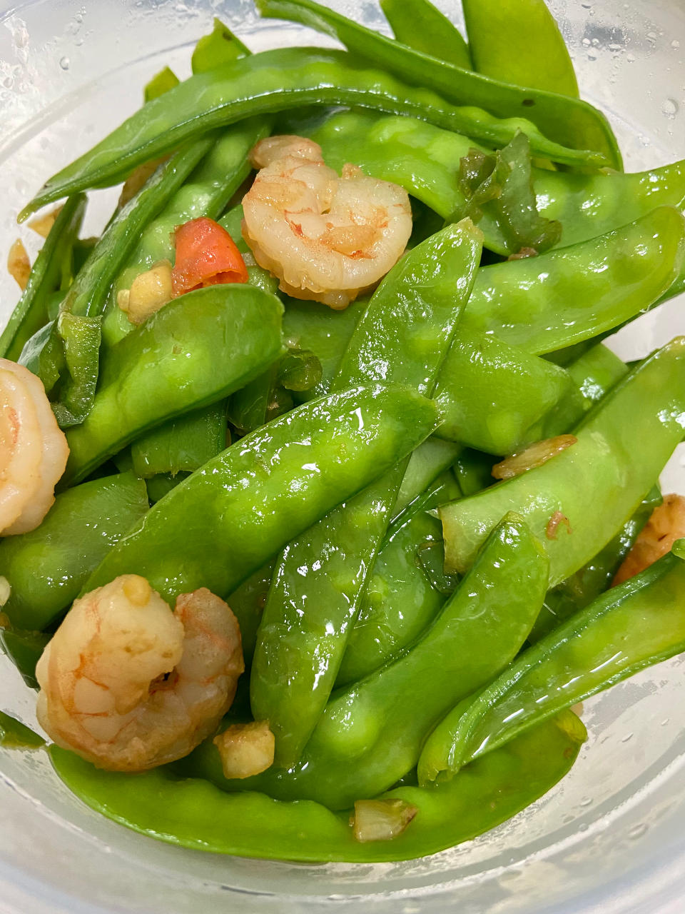 超级简单下饭的荷兰豆炒虾仁