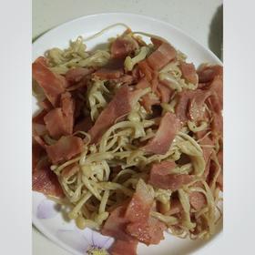 金针菇炒肉丝