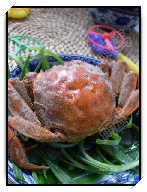 葱姜蒸蟹的做法