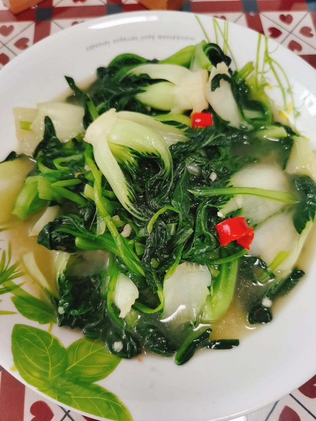 炝炒蔬菜的万能公式：炝地瓜叶