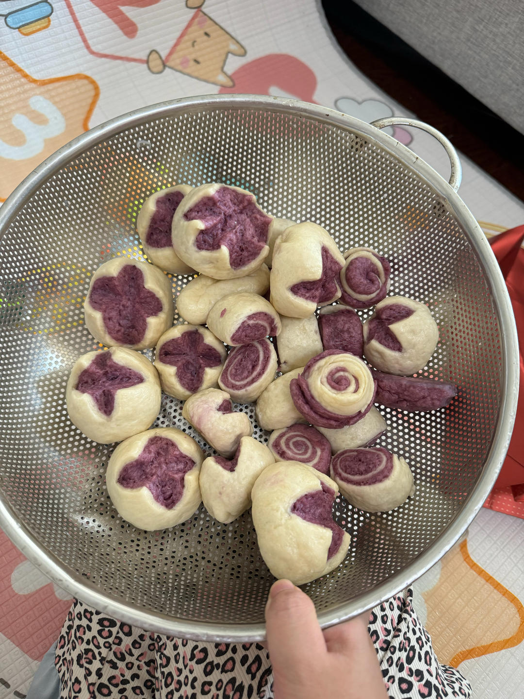 紫薯开花馒头（一次发酵双色馒头）