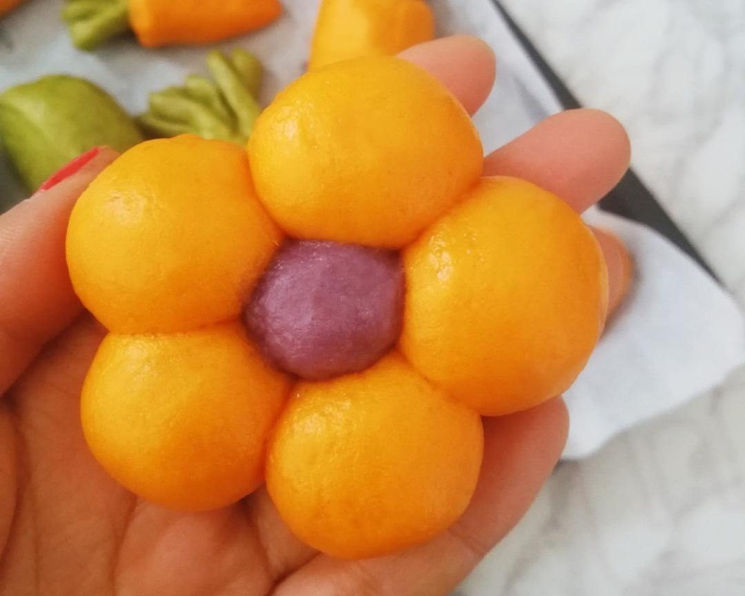 治愈系花朵馒头