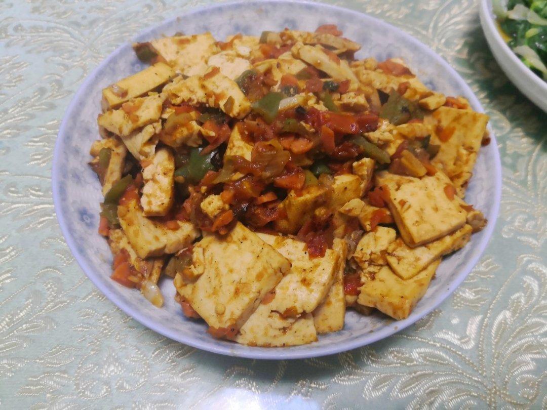 青椒西红柿dú豆腐（贵阳家常系列）
