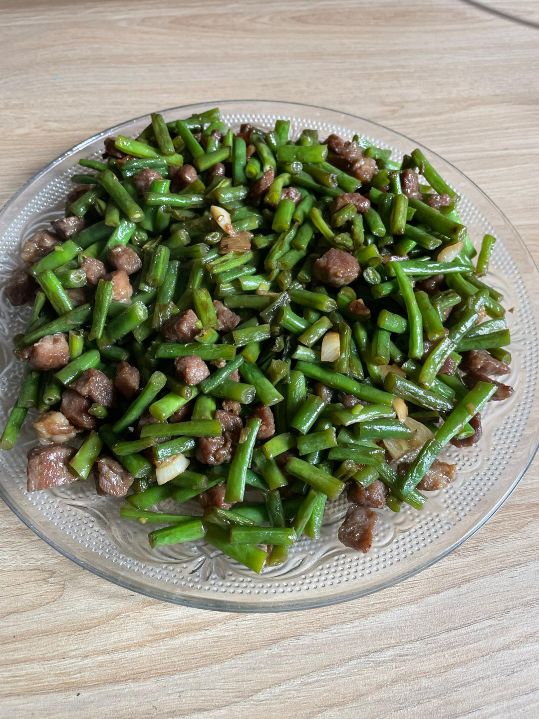 肉沫豆角下饭菜