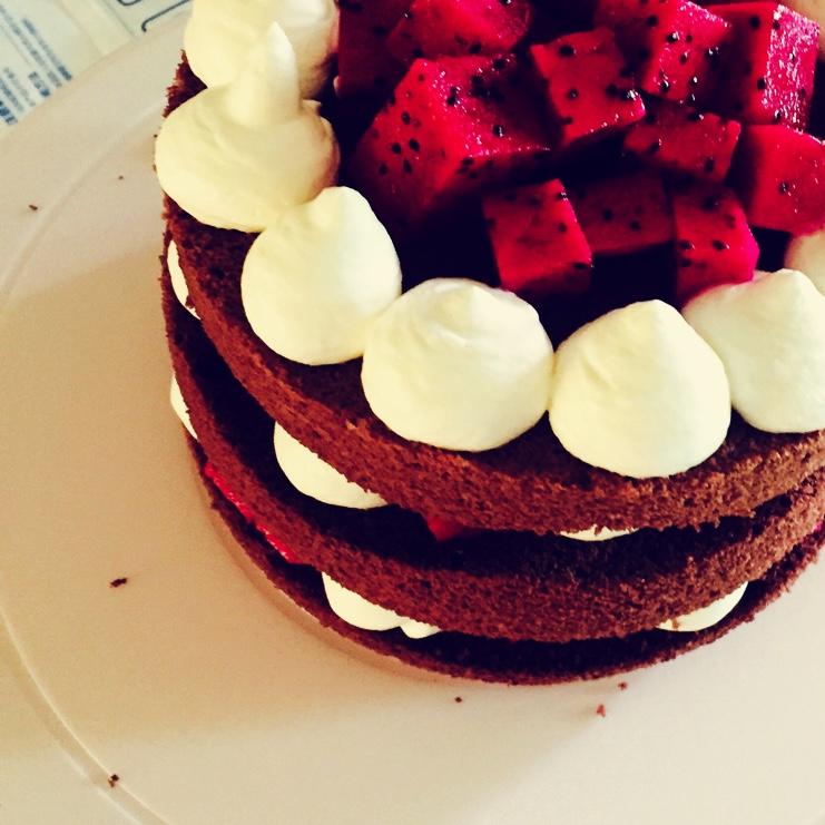 【零失败】不会裱花没关系的水果裸蛋糕 芒果裸蛋糕 完美戚风胚