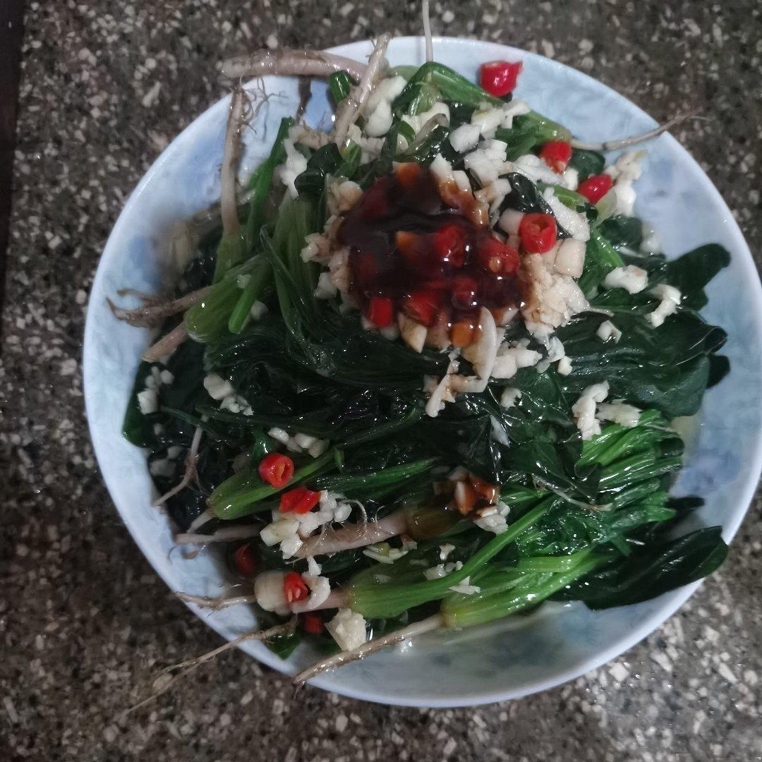 凉拌菠菜(家传秘方)