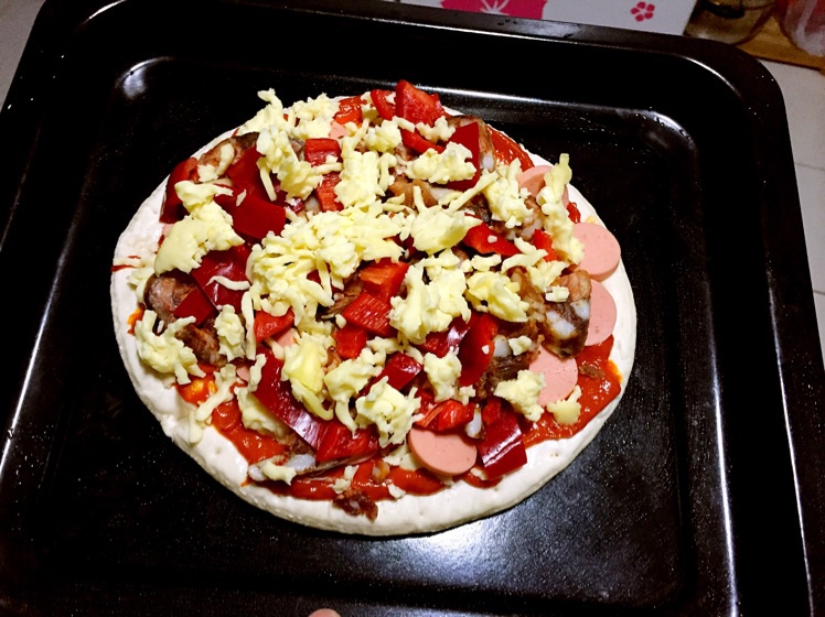 芝士培根火腿披萨Pizza