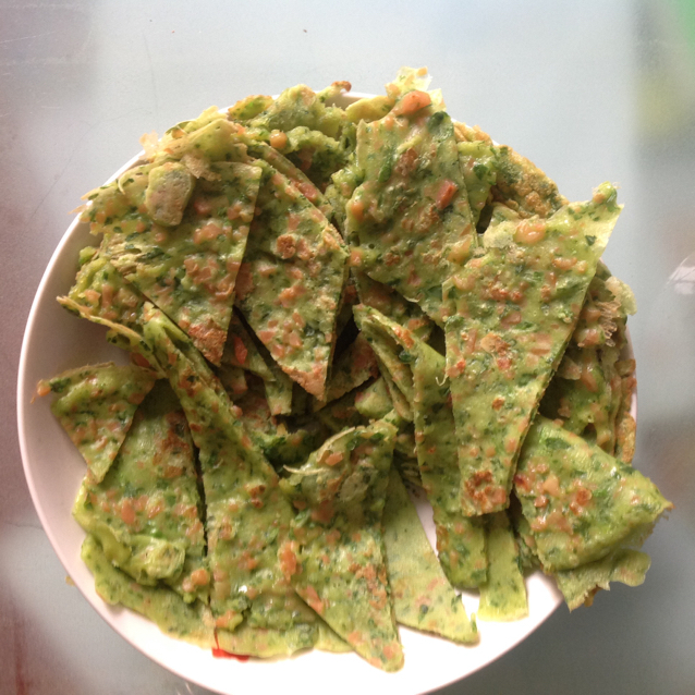 王洁nsid做的蔬菜鸡蛋薄饼
