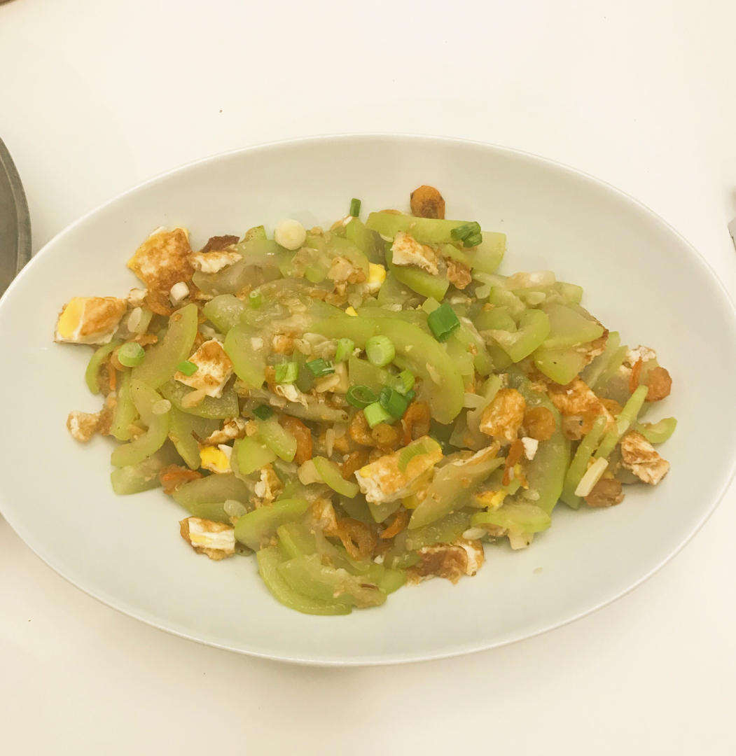 炸葱虾米蒲瓜