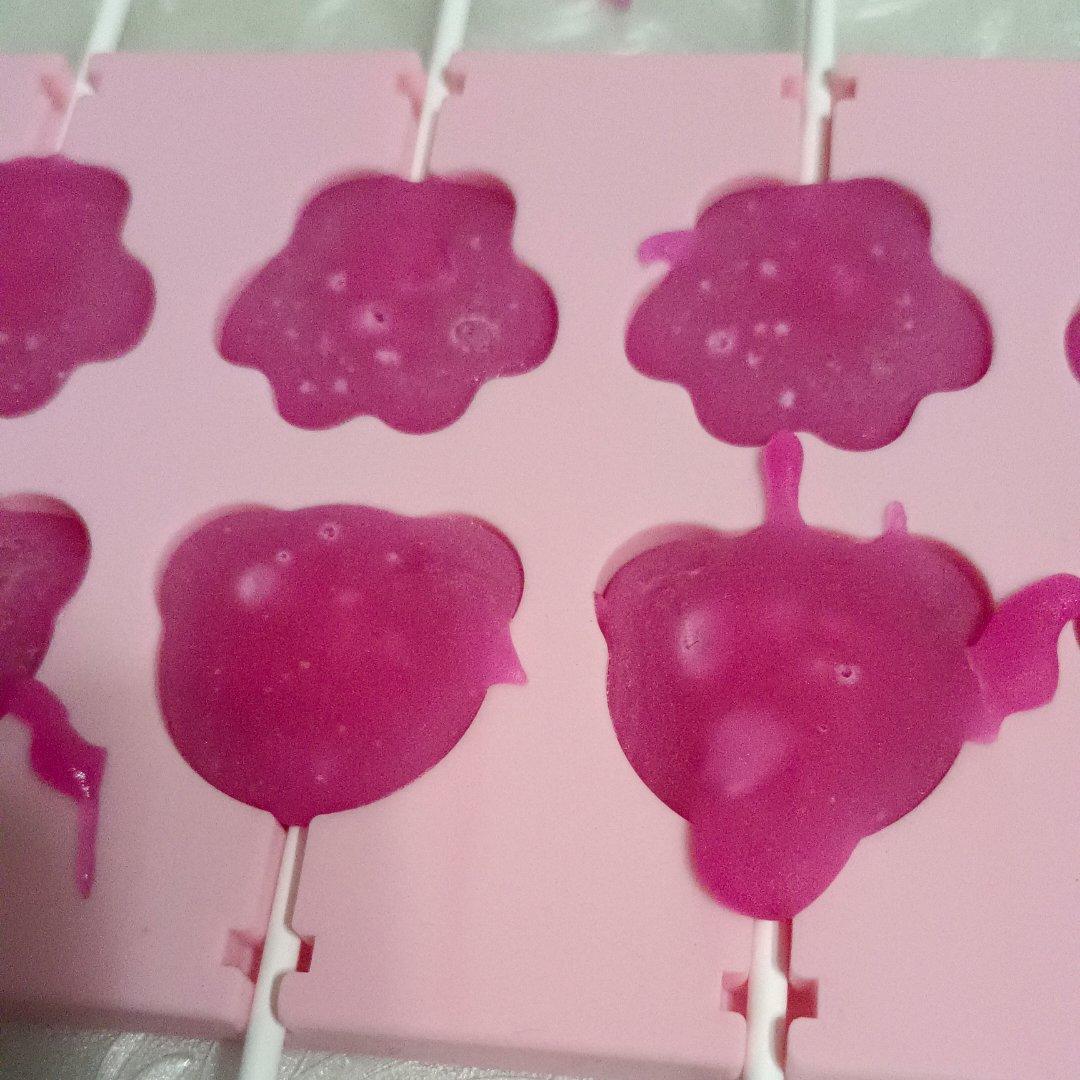 水果棒棒糖🍭果汁棒棒糖！百香果、火龙果、草莓、蓝莓、猕猴桃、橙子、菠菜、蝶豆花