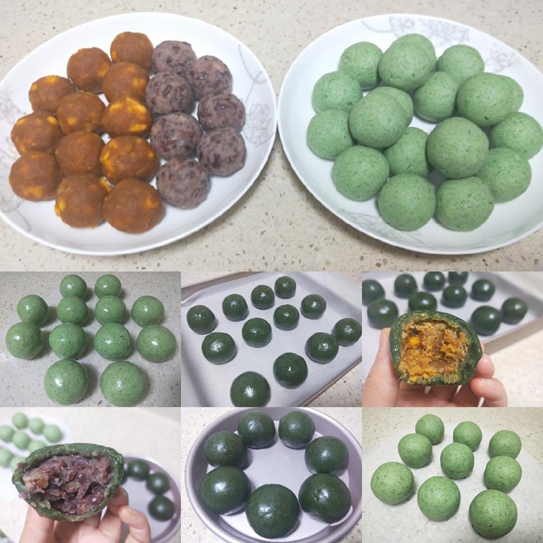 斑斓叶汁(香兰叶汁)青团