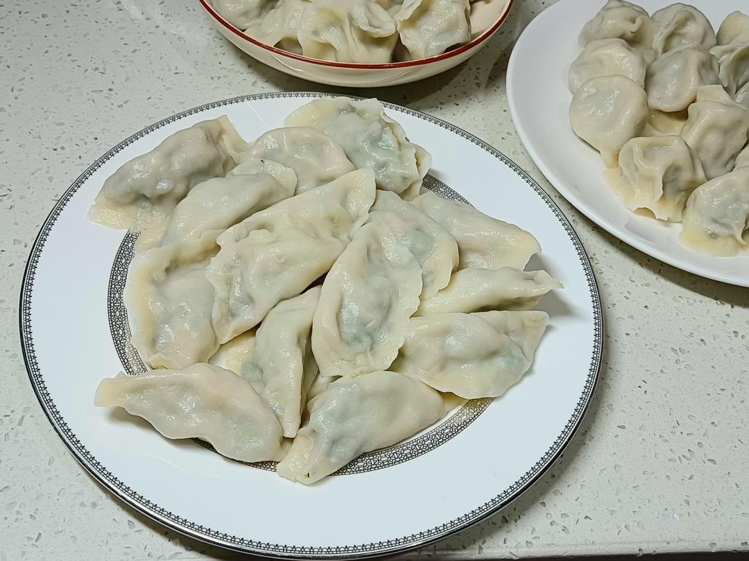 韭菜虾仁肉馅饺子