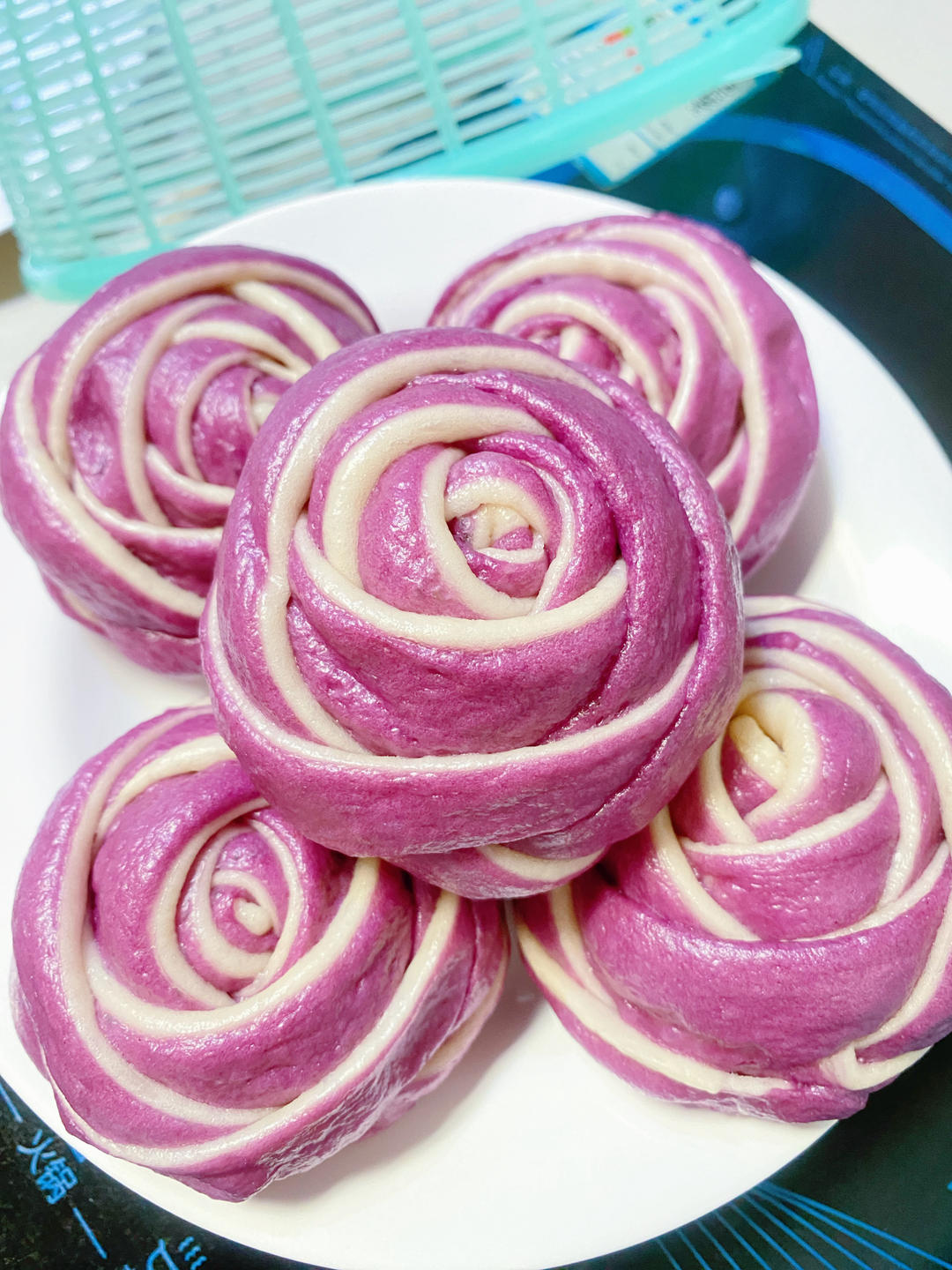 紫薯玫瑰花馒头的详细做法！