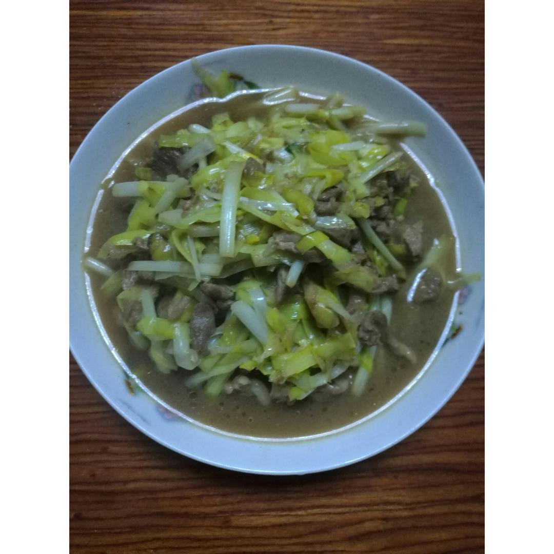 韭黄炒肉丝