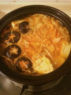 辣白菜菌菇豆腐煲的做法 步骤5