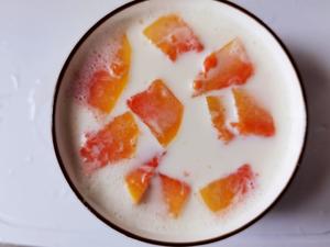 💯低脂营养‼️奶味甜品‼️牛奶炖木瓜的做法 步骤4