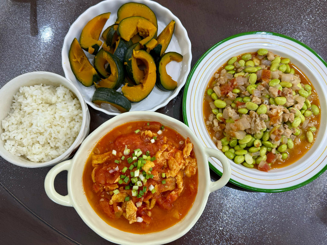 番茄青豆炒肉末