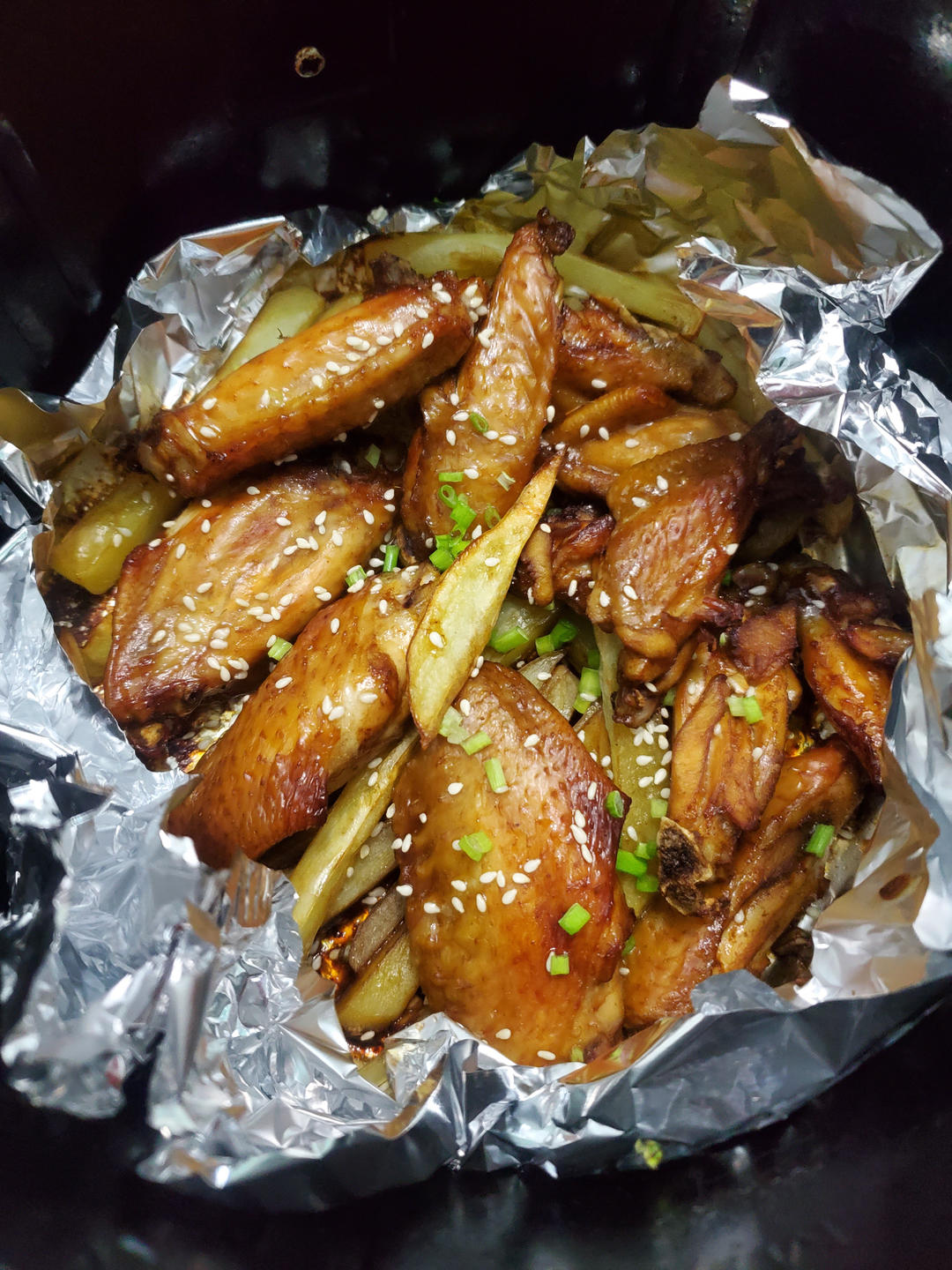 孜然鸡翅土豆条