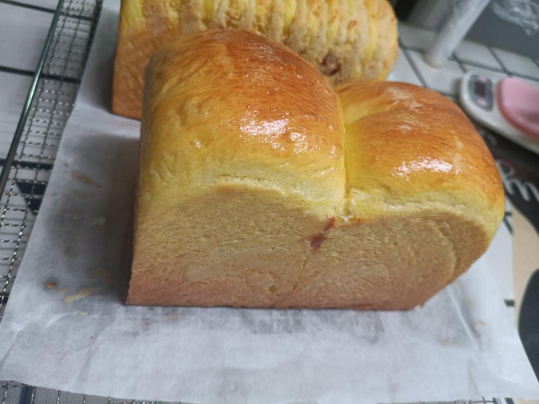 南瓜吐司，奶香南瓜吐司，极致柔软，直接法