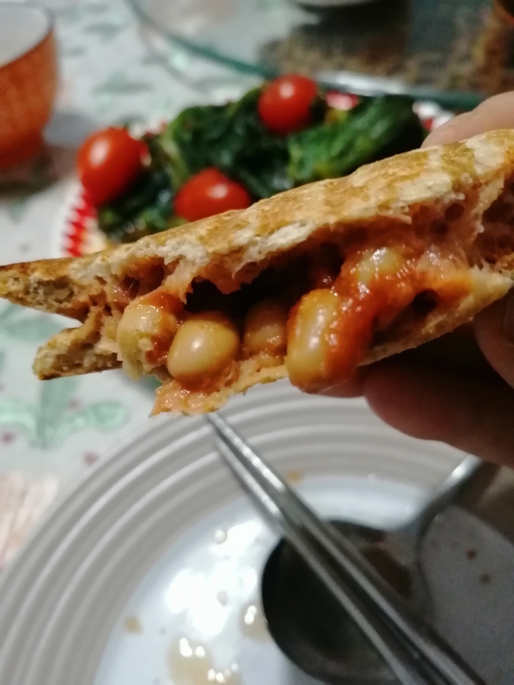 纳豆蕃茄酱三明治的做法