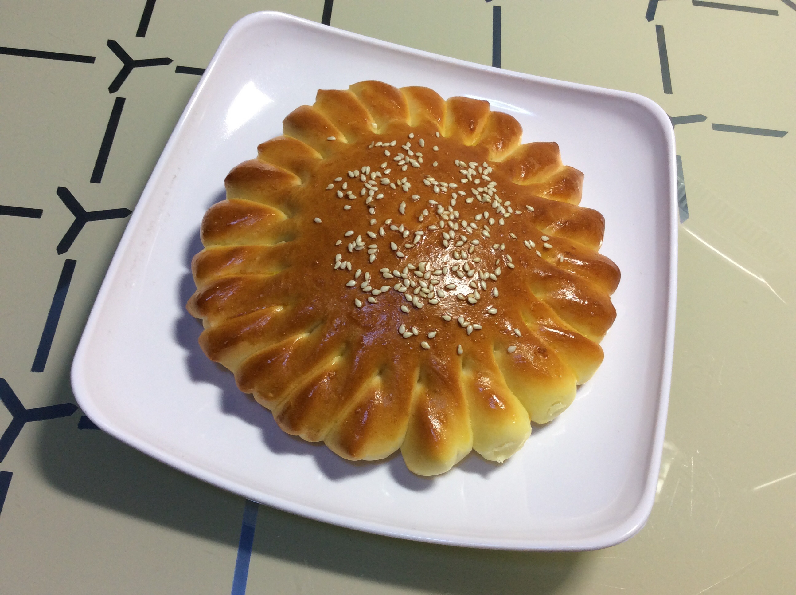 向日葵豆沙面包