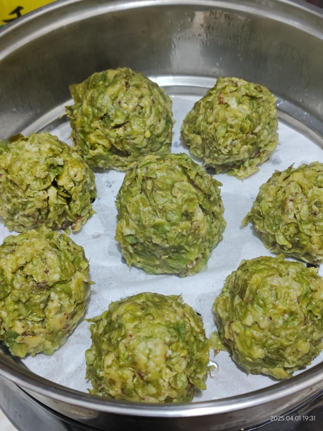 榆钱馍馍（松软分层版）榆钱窝头