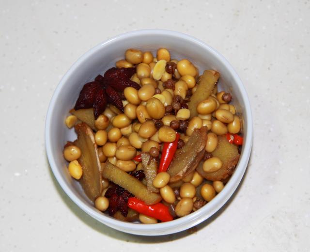 五香花椒煮黄豆