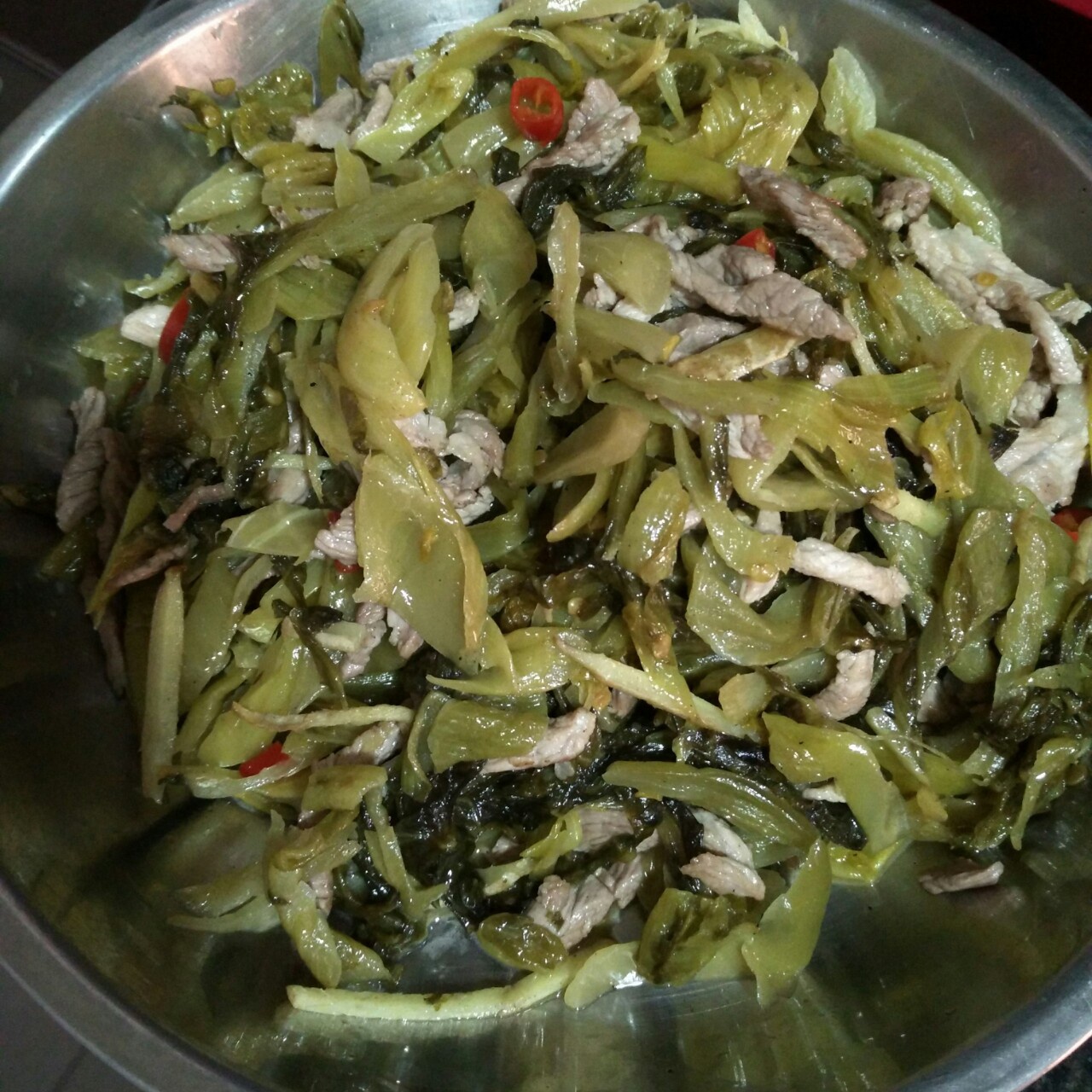 酸菜炒肉丝