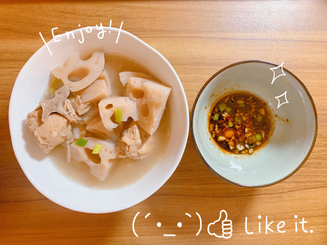 秋冬滋补——莲藕花生排骨汤（内附超香蘸料做法！）