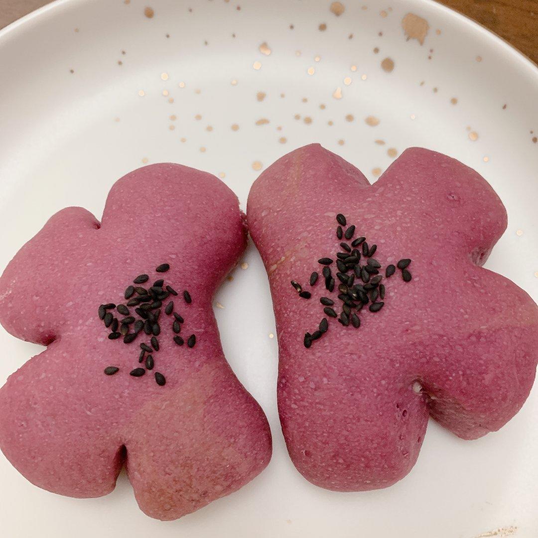 紫薯黄米馅面包（波兰种）
