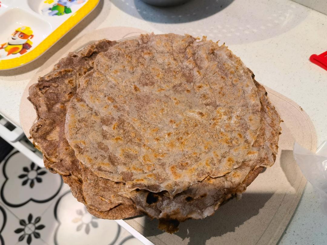 无油无糖黑全麦饼皮