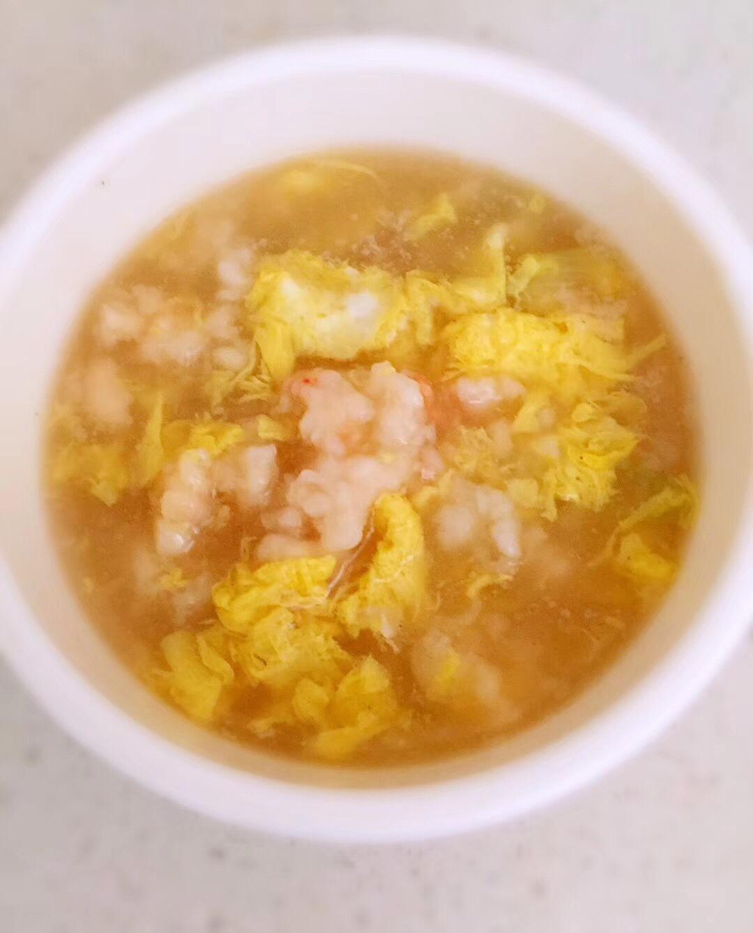 创意虾蓉甩蛋疙瘩汤的做法