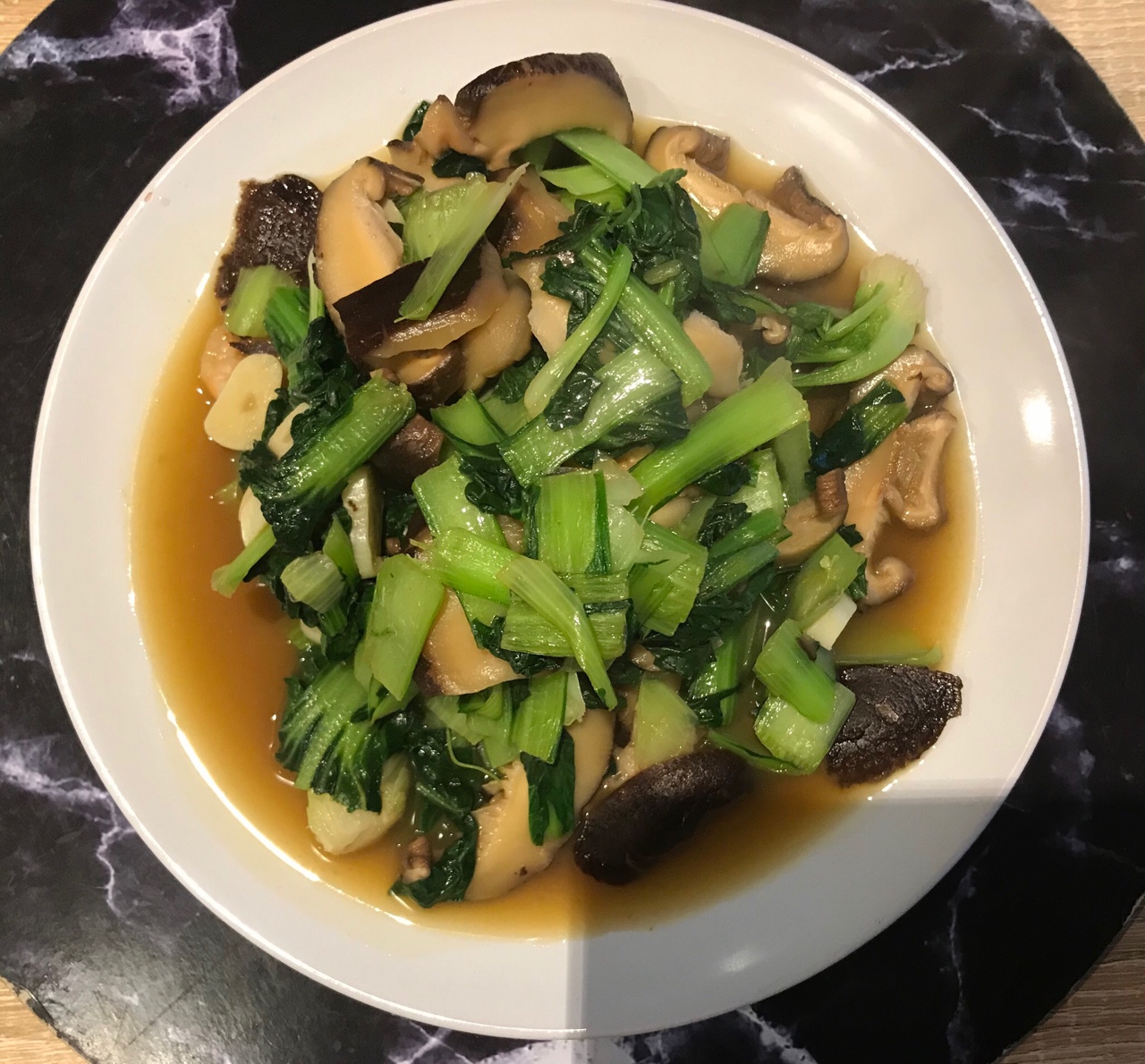 虾仁香菇炒油菜