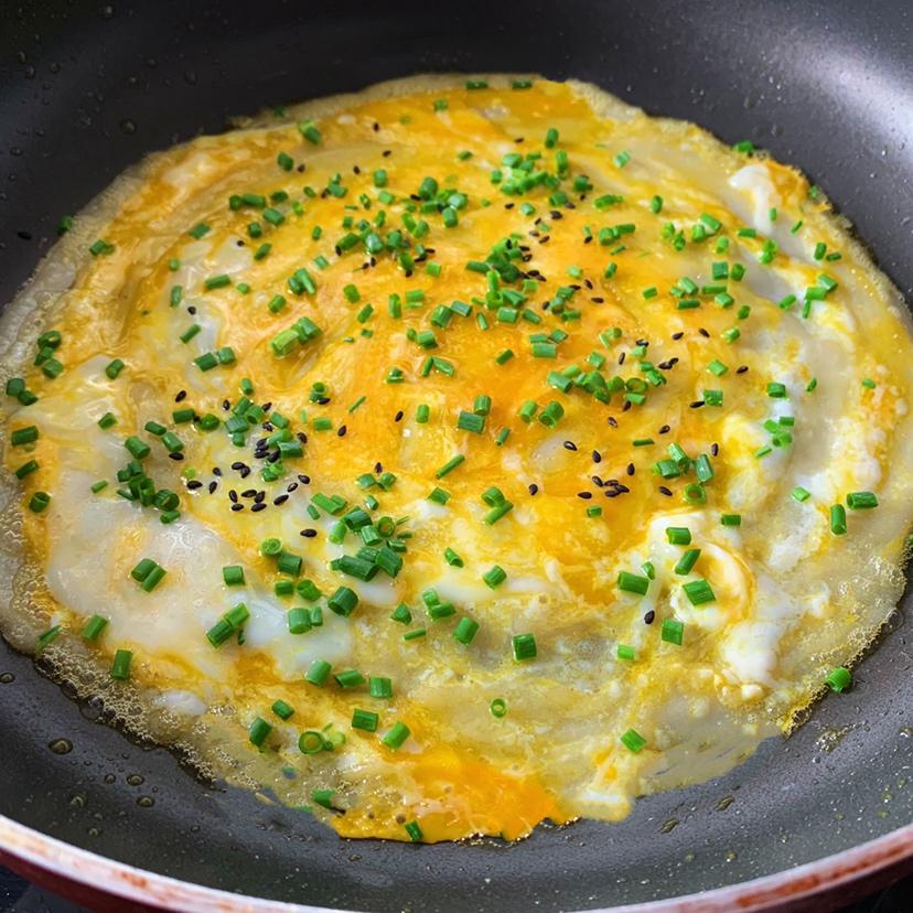 平底不粘锅版简易鸡蛋煎饼的做法 步骤11
