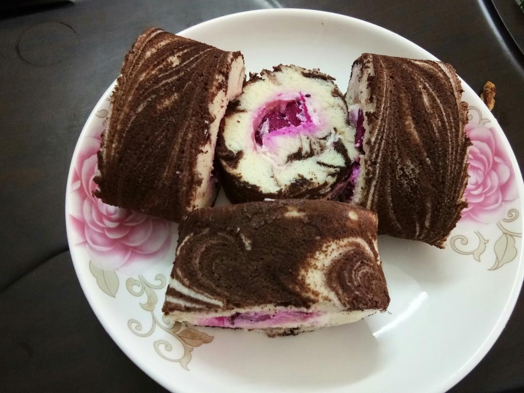 麦子哟做的黑旋风蛋糕卷---双色变式超好看【又名风火轮儿~】17.3.