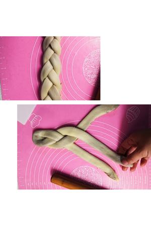 可可粉小辫子土司面包的做法 步骤4