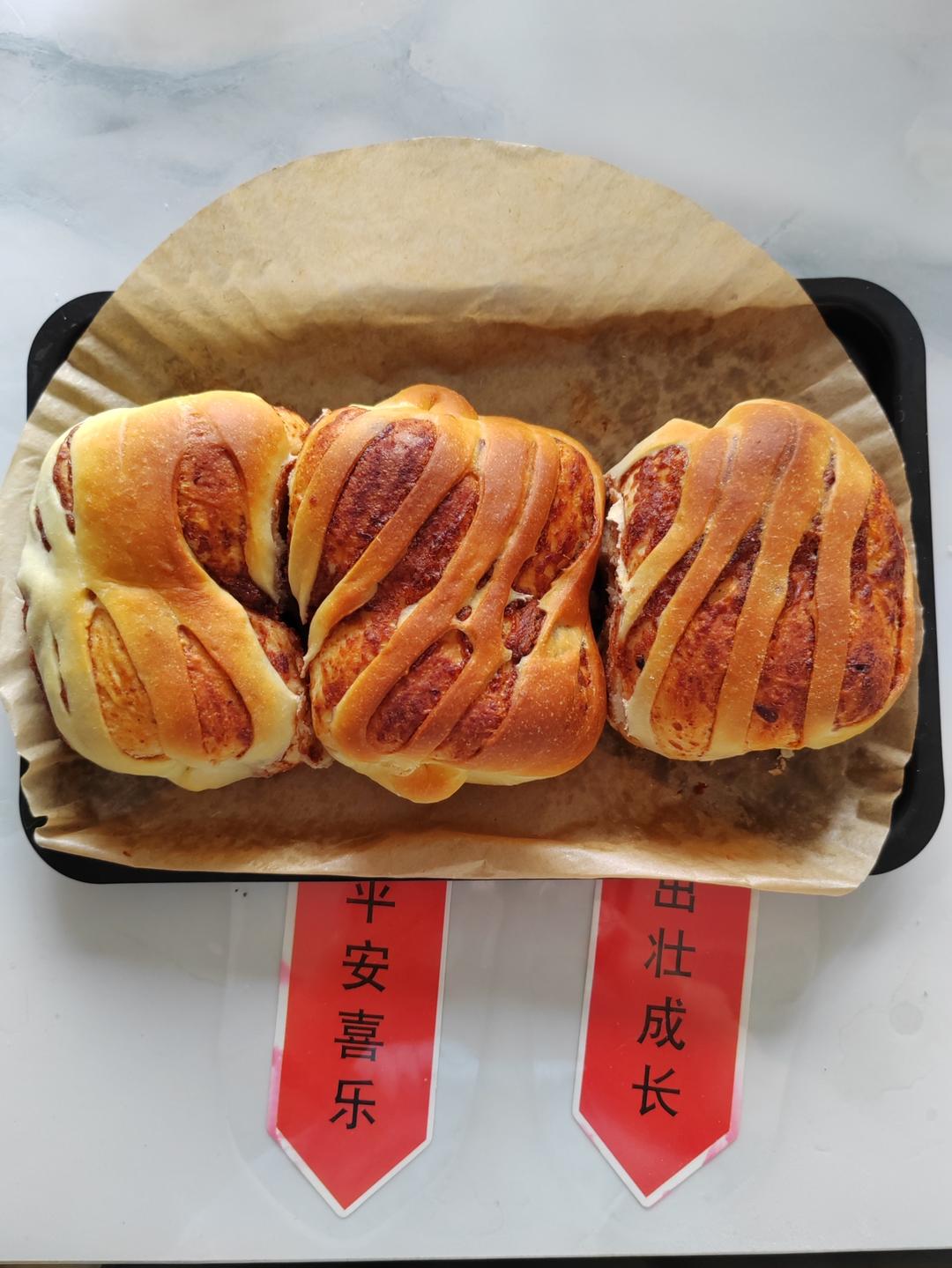 一次发酵超简单的豆沙小面包小吐司