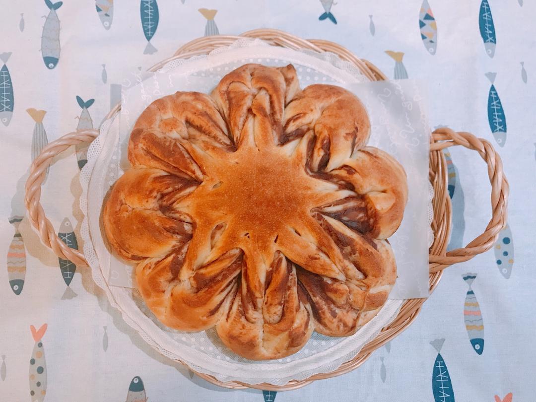 花型豆沙面包🌸
