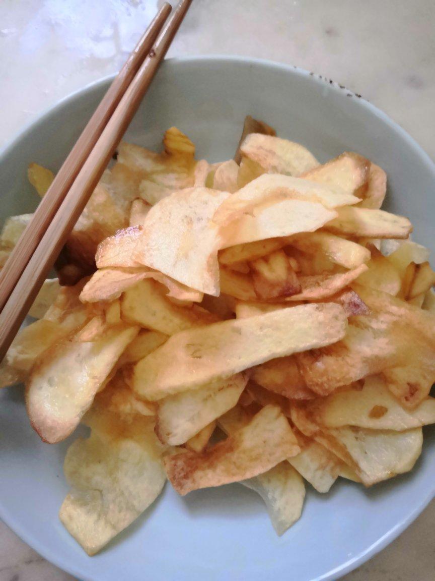 自制炸薯片，学会以后再也没买过薯片