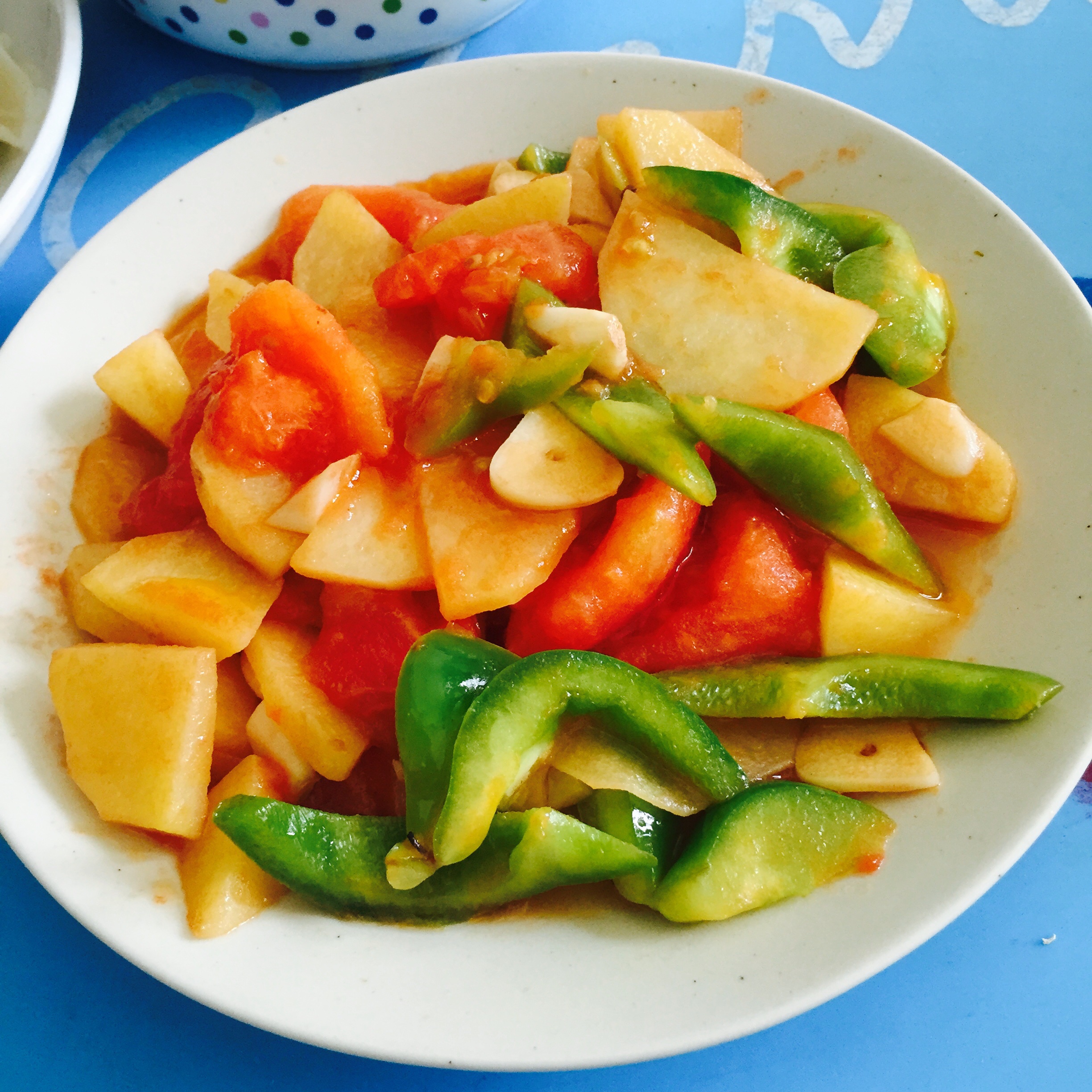 vivian做的青椒番茄土豆片